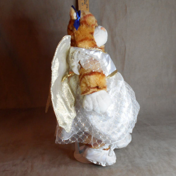 Build-A-Bear Orange Striped Tabby Cat in Angel Outfit w/Sound Box 17" Plush - Picture 4 of 13